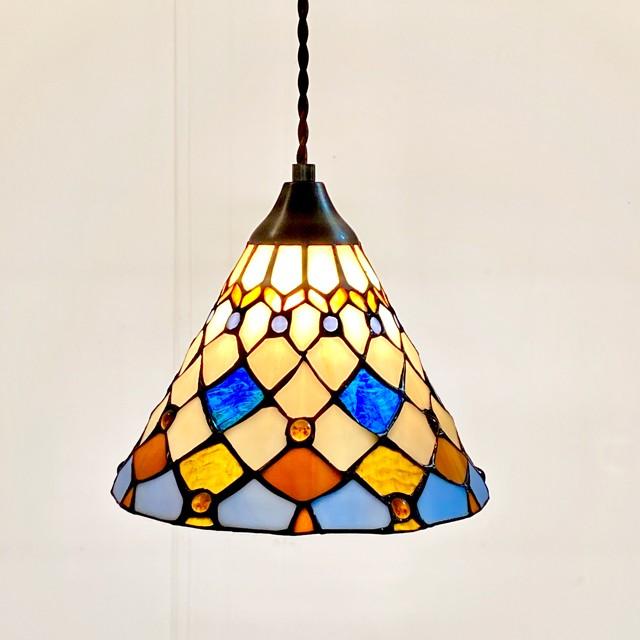 ステンドグラスランプ ペンダントライト 天井照明 おしゃれ  