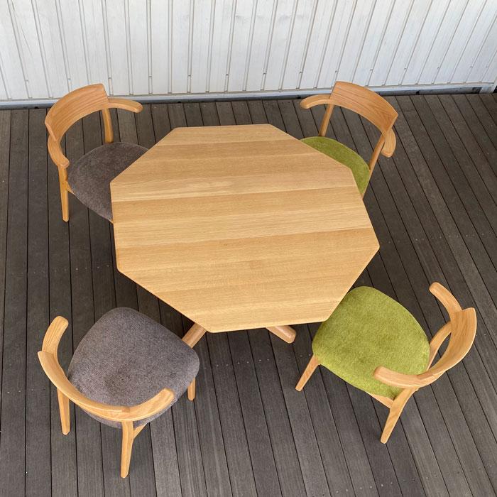 ダイニングテーブル 八角 テーブル 2人 4人用 おしゃれ セット 完成品