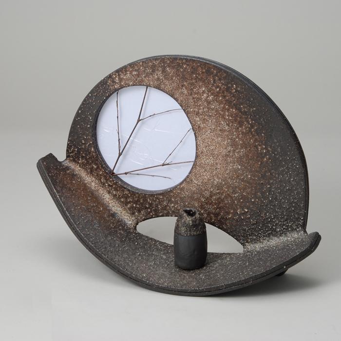 信楽焼　扇型花器大 信楽焼 扇型花器（大）花器 花瓶 花入れ 一輪挿し フラワーベース 陶器