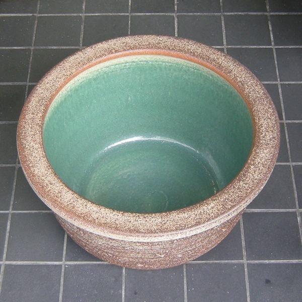 水鉢 睡蓮鉢 すいれん鉢 メダカ鉢 和モダン 信楽焼 15号 ビオトープ 深
