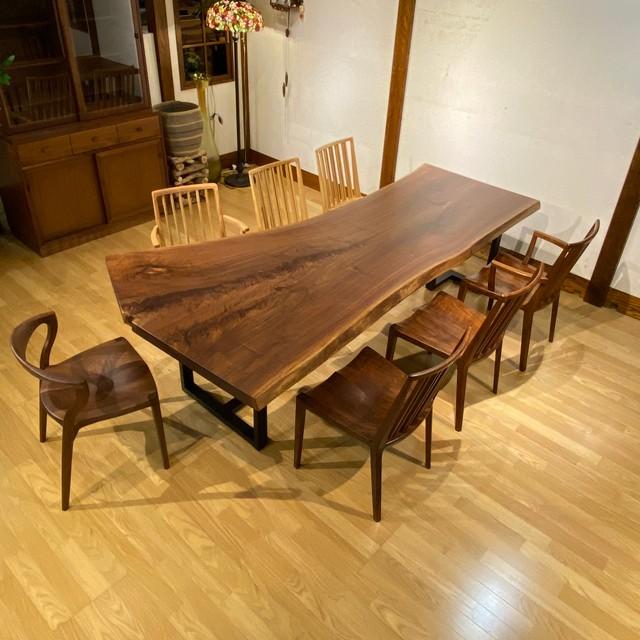 【木蔵】一枚板風ダイニングテーブル　ウォールナット 楽天市場】北欧 一枚板風 ダイニングテーブル 6人掛け 200 長方形 大判