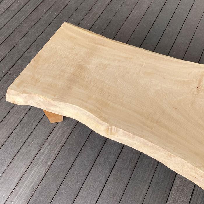 一枚板 センターテーブル 幅158cm 栃 トチ とち 無垢 ちぎり 北欧 木製