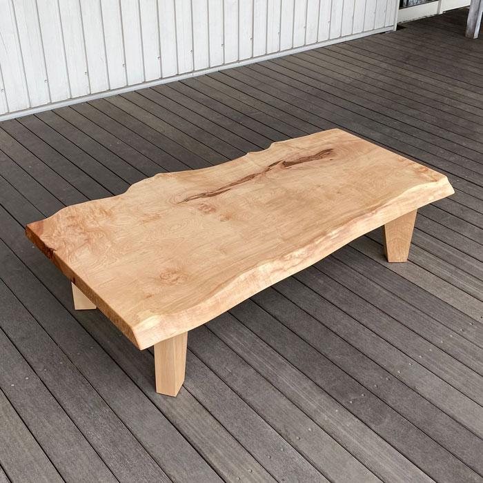 栃 一枚板 ローテーブル 無垢 センターテーブル - テーブル