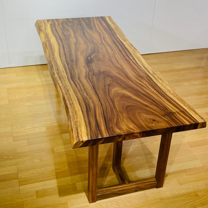 モンキーポッド一枚板ダイニングテーブル 幅197cm 一枚板 テーブル