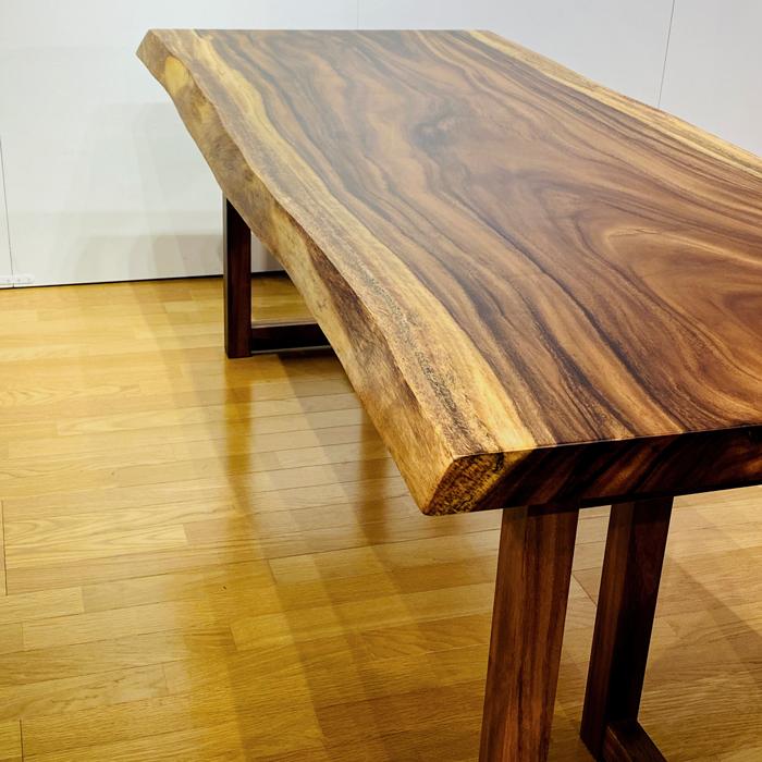 モンキーポッド一枚板ダイニングテーブル 幅197cm 一枚板 テーブル