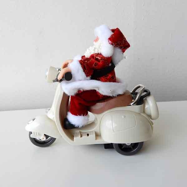 Music RunningSanta クリスマス雑貨 サンタクロース人形 サンタバイク