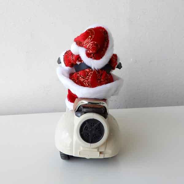 Music RunningSanta クリスマス雑貨 サンタクロース人形 サンタバイク