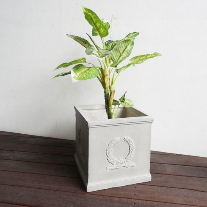 GalandスクエアポットM プランター おしゃれ 大型 鉢カバー