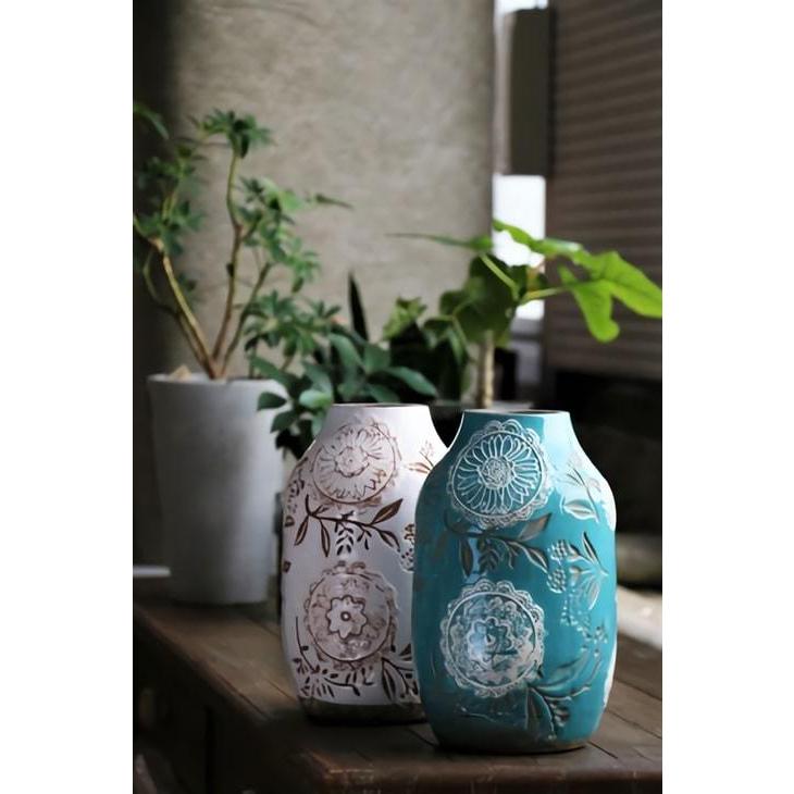 花瓶 花入れ 花器 陶器 テラコッタ おしゃれ ベース フラワーベース 