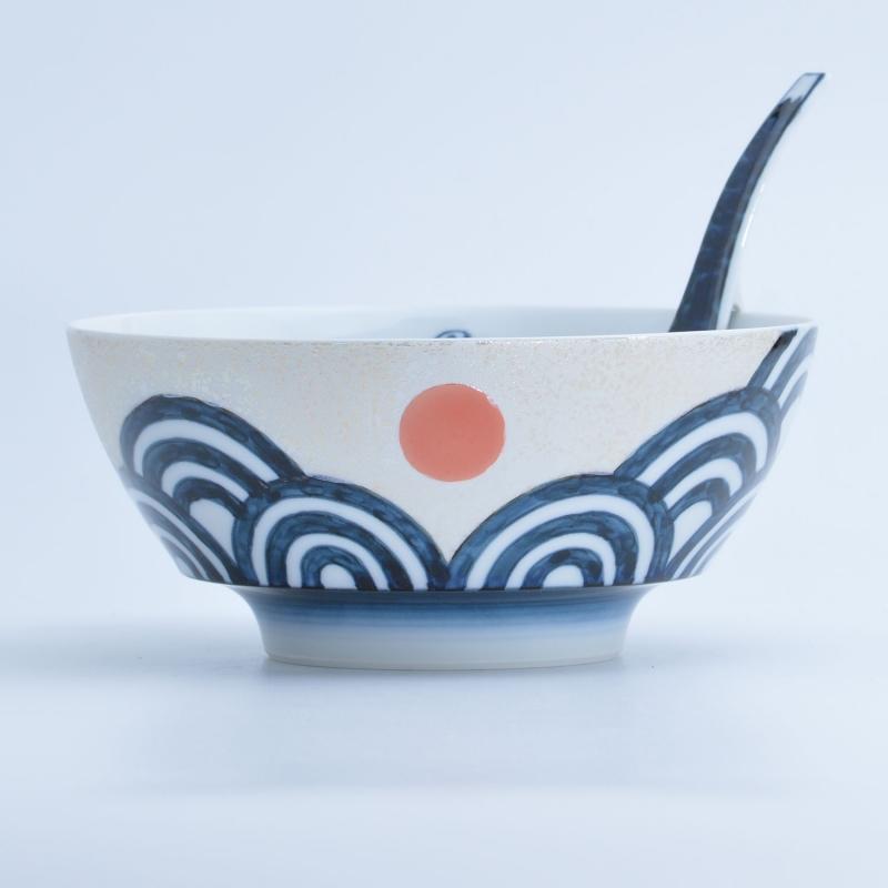 ラーメン どんぶり レンゲセット ラーメン鉢 おしゃれ 食器 モダン 有田焼 日出国 激安人気新品