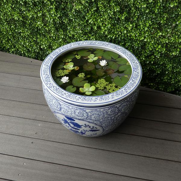 水鉢 新金魚 大 火鉢 鉢カバー プランターカバー 睡蓮鉢 メダカ鉢