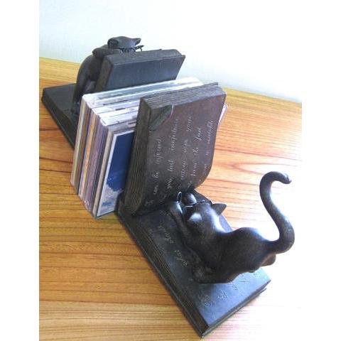 ねこのブックエンド ブックエンド おしゃれ かわいい 本立て 本立 ブックスタンド 猫