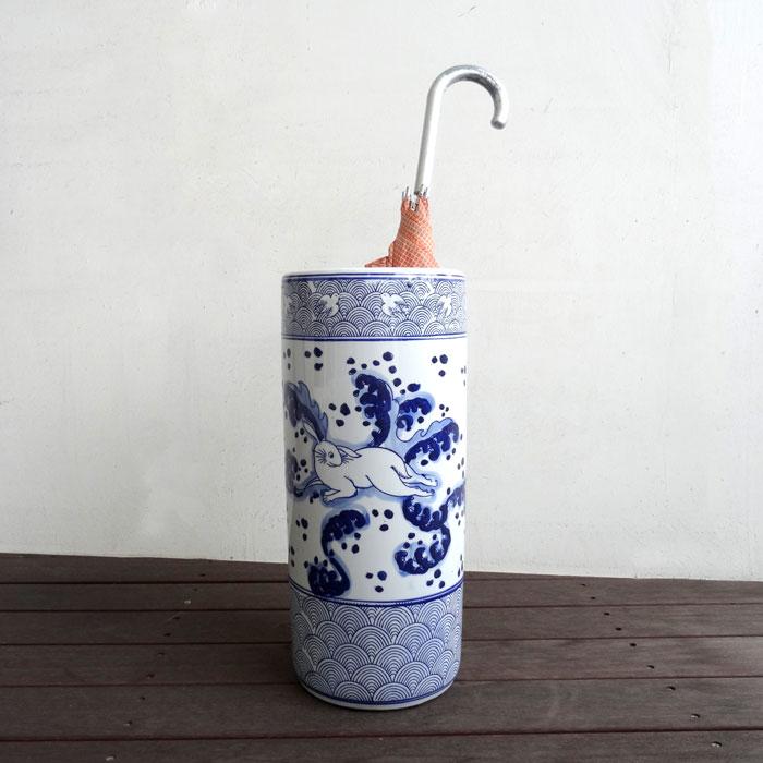 傘立て 陶器 おしゃれ 和モダン アンブレラスタンド スリム 玄関収納