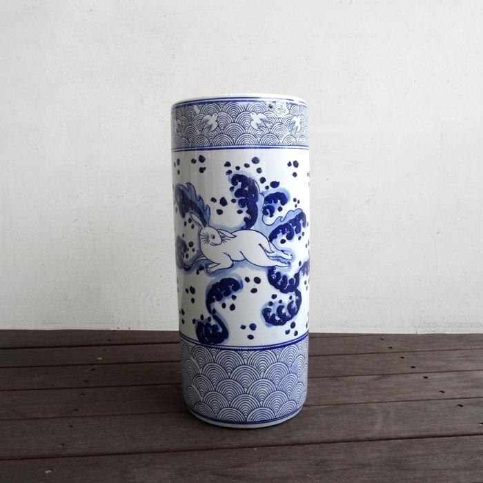 傘立て 陶器 おしゃれ 和モダン アンブレラスタンド スリム 玄関収納
