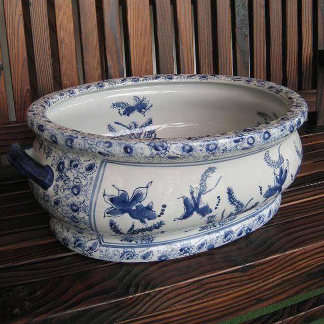 陶器鉢 水鉢 睡蓮鉢 水盤 和モダン アジアン ビオトープ おしゃれ
