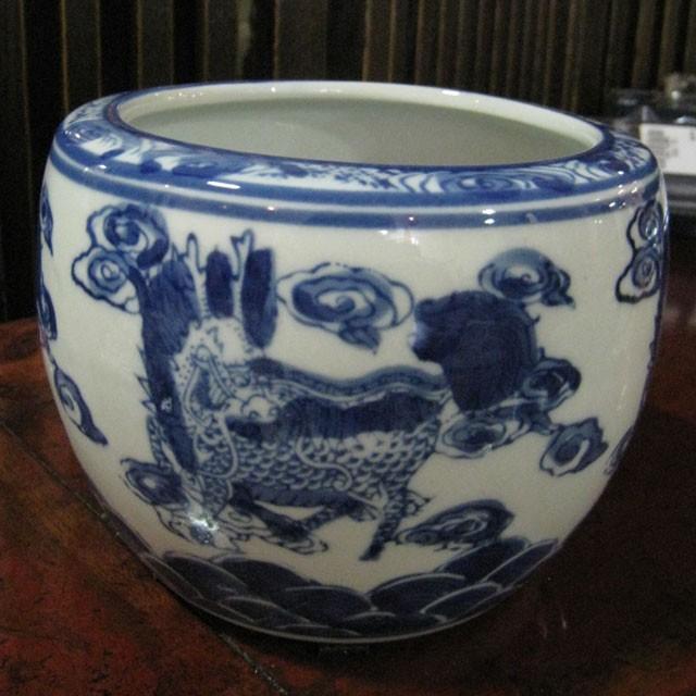 ミニミニ火鉢 火鉢 麒麟 キリン 小 陶器 水鉢 3号 シノワズリ