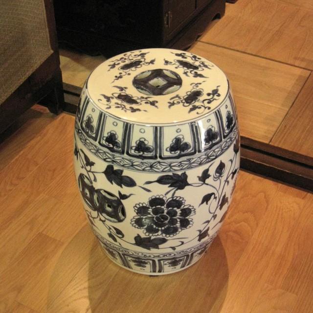 スツール 陶器 イス アジアン シノワズリ オリエンタル 景徳鎮
