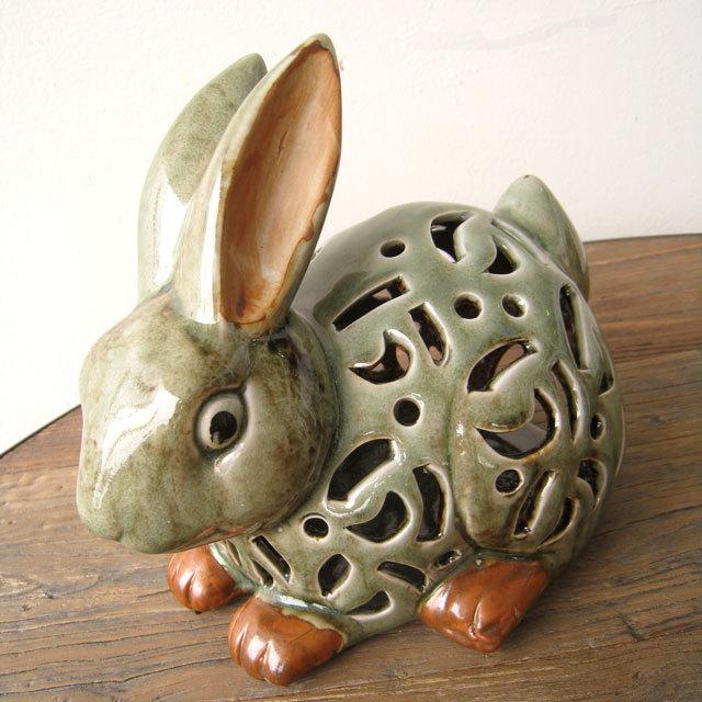 香炉 うさぎ ウサギ 兎 ラビット Rabbit アジアン オリエンタル お香