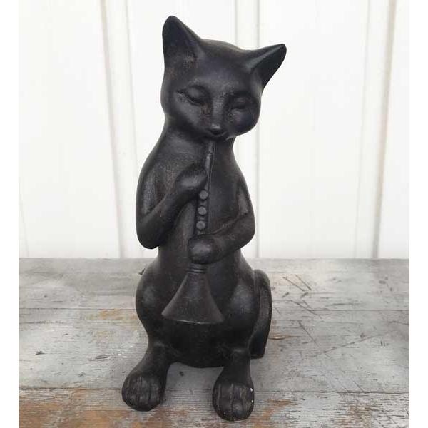 Rust Cat クラリネット Clarinet ネコ置物 ねこグッズ 猫雑貨 ギフト