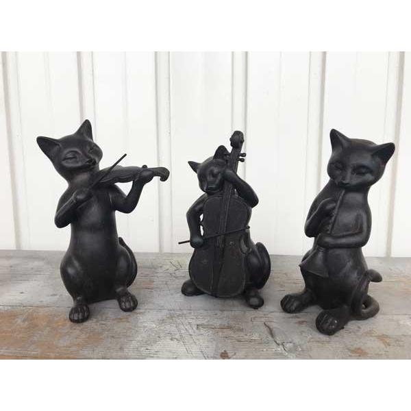 Rust Cat クラリネット Clarinet ネコ置物 ねこグッズ 猫雑貨 ギフト