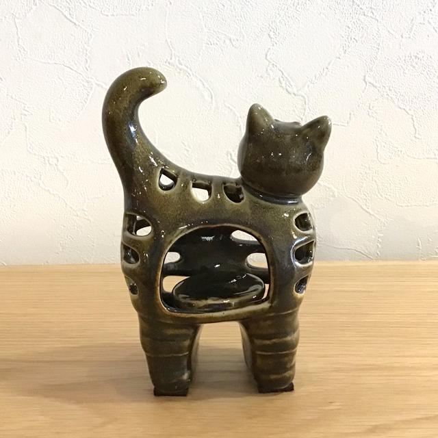 猫 ねこ ネコ 置物 香炉 おしゃれ 猫好き 猫雑貨 置き物 ネコ