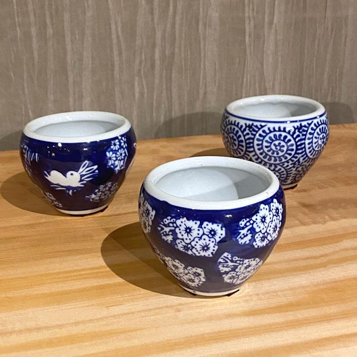 豆火鉢 絵変わり6点セット ミニ火鉢 6点セット ミニ植木鉢 豆火鉢 絵変わり6点セット ミニ火鉢 6点セット ミニ植木鉢