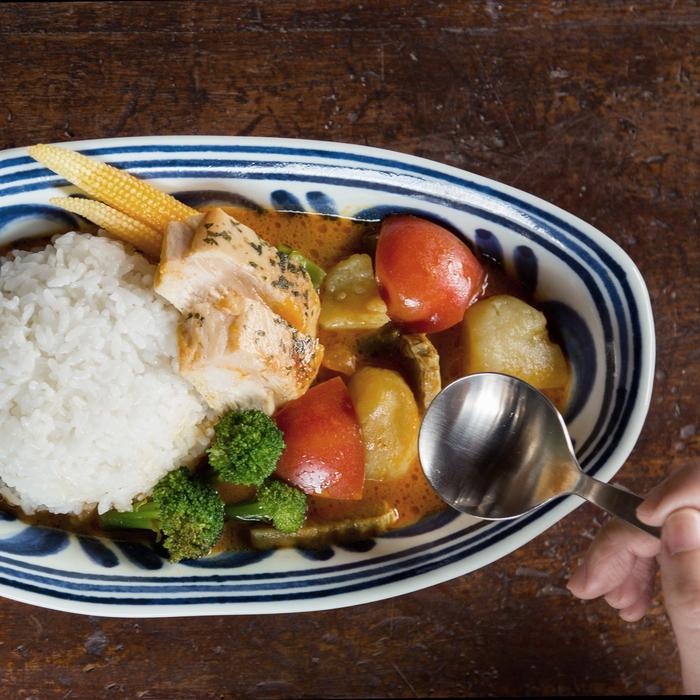 インディゴブルー カレー鉢 波佐見焼 日本製 カレー皿 大鉢 盛り皿