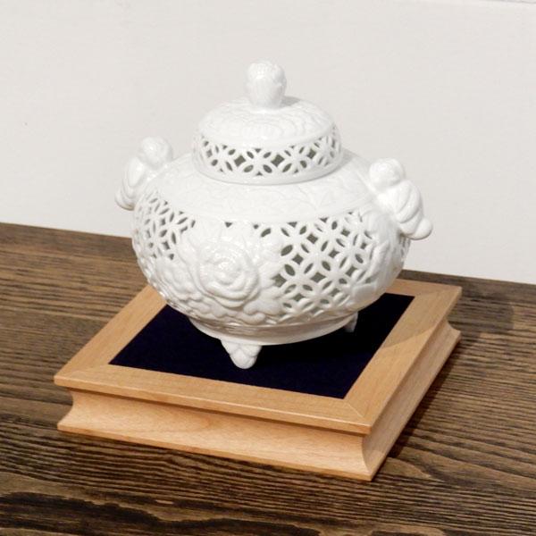 有田焼 透彫七宝牡丹香炉 香炉 陶器 おしゃれ 有田焼 調度品 工芸品