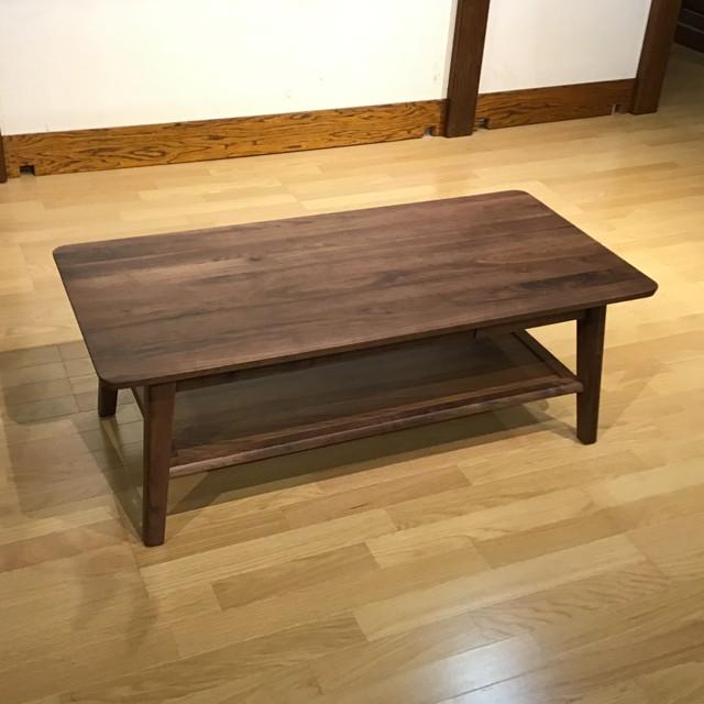 センターテーブル おしゃれ 北欧 ウォールナット 木製 引き出し