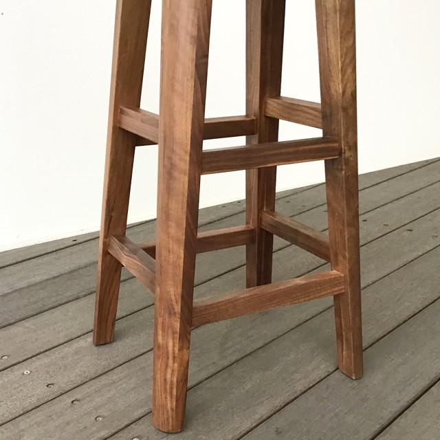 スツール おしゃれ 木製 椅子 北欧 玄関スツール ウォールナット ハイ