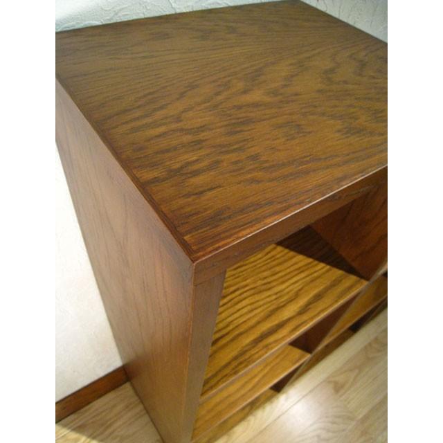 オープンシェルフL型 オープンラック 木製ラック 飾り棚 ナラ材 幅103