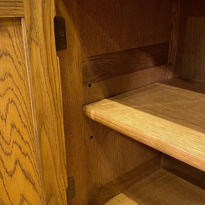 キャビネット ナラ無垢 日本製 国産家具 クラシック エレガント モダン