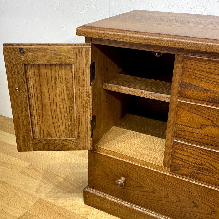 チェスト キャビネット ナラ無垢 日本製 国産家具 クラシック