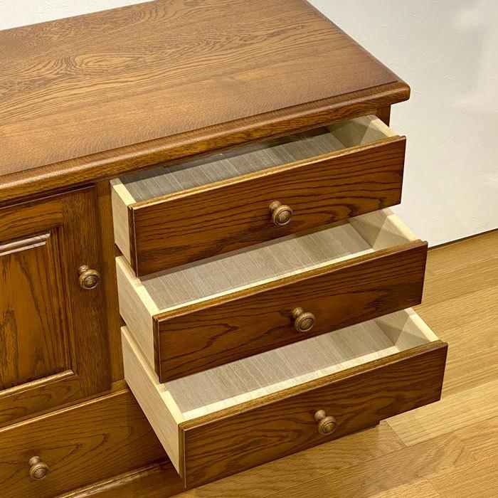 チェスト キャビネット ナラ無垢 日本製 国産家具 クラシック