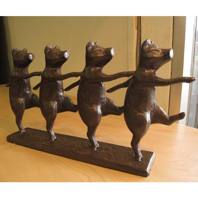 4匹のブタさんインテリア雑貨 豚 ぶた雑貨 置物 オブジェ : 手づくり