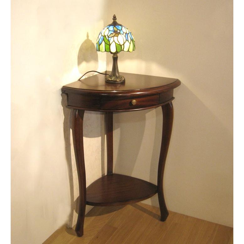 コーナーテーブル 三角 ソファ サイドテーブル おしゃれ アンティーク クラッシック 木製 :751-375:手づくり家具 ウッドギャラリー樹
