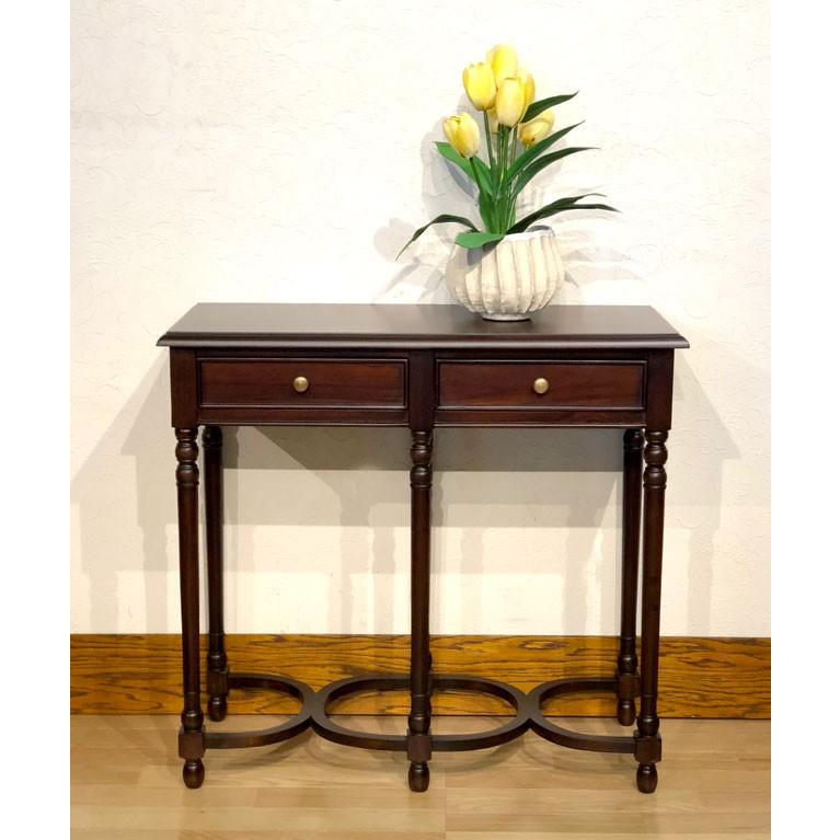 コンソールテーブル 電話台 木製 マホガニー 花台 クラシック