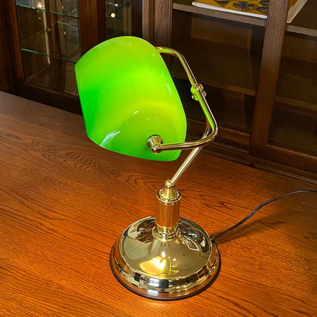 バンカーズライト テーブルランプ バンカーズランプ デスクランプ グリーン Green みどり 緑 真鍮製 照明器具 :751-485:手づくり家具  ウッドギャラリー樹 - 通販 - Yahoo!ショッピング
