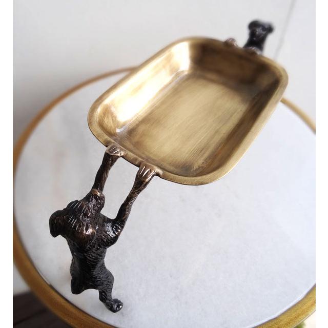 アクセサリートレー おしゃれ プレートドッグ 真鍮 ブラス トレイ 鍵