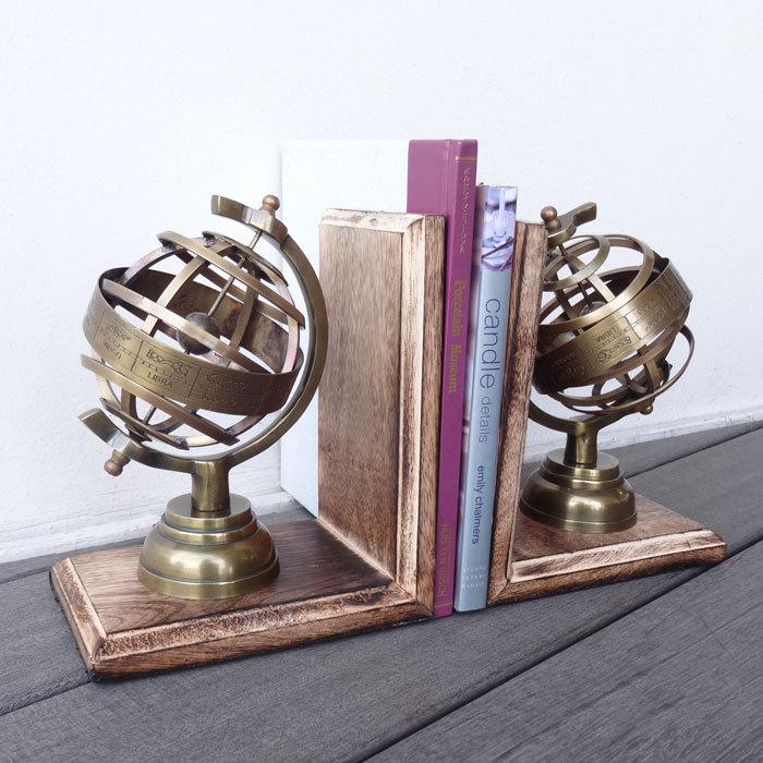 本立て ブックエンド インテリア雑貨 おしゃれ モダン 北欧 アンティーク 渾天儀 アーミラリ天球儀 天球儀 751 501 手づくり家具 ウッドギャラリー樹 通販 Yahoo ショッピング