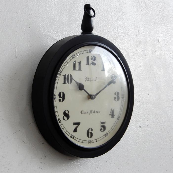Ethnic Clock Market 壁掛け時計 掛け時計 アンティーク モダン 個性的 ヴィンテージ風 壁掛け時計 おしゃれ エスニック ブラウン ディスプレイ_2