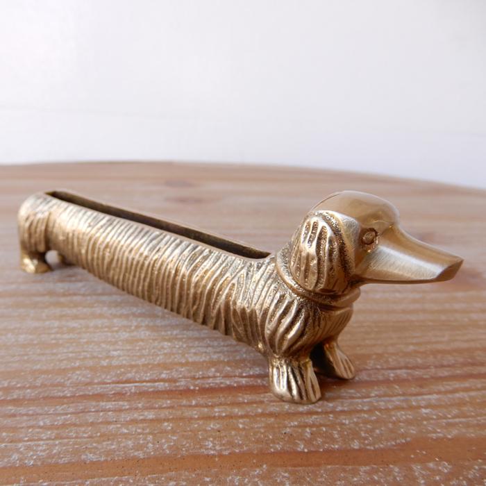 真鍮のダックスフンドの置物 アンティーク 【公式通販】