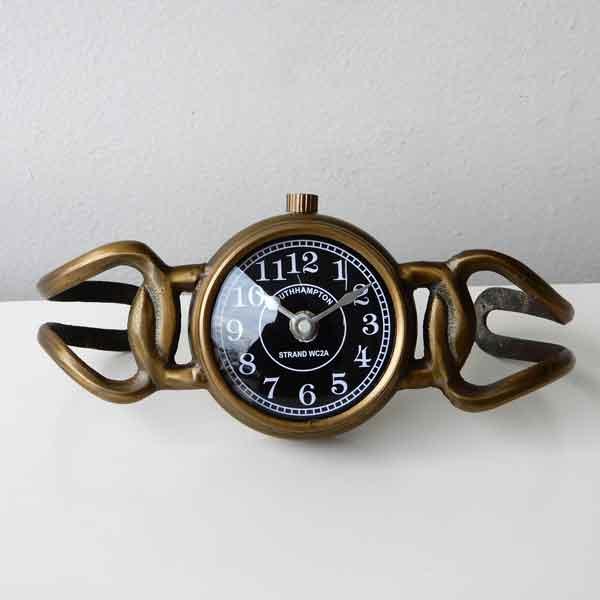 真鍮の置時計 置き時計 時計 アンティーク クロック Clock 個性的