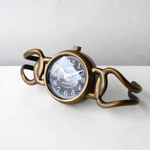 真鍮の置時計 置き時計 時計 アンティーク クロック Clock 個性的