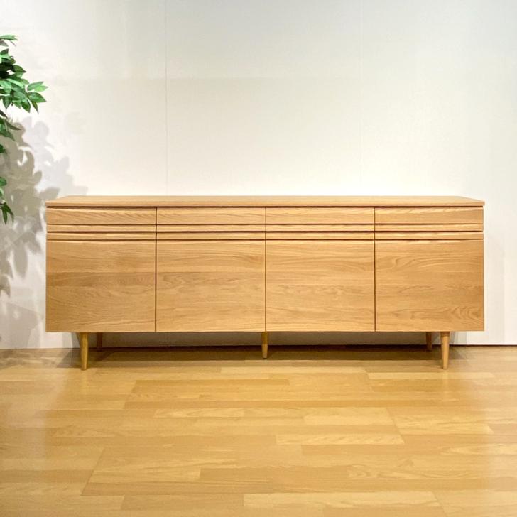 サイドボード リビングボード 木製 完成品 スタイリッシュ 幅160.5 キャビネット 天然木 無垢 リビング おしゃれ 北欧