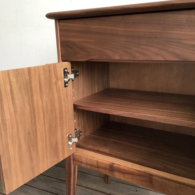 久和屋 サイドボード キャビネット ウォールナット無垢 オーク無垢