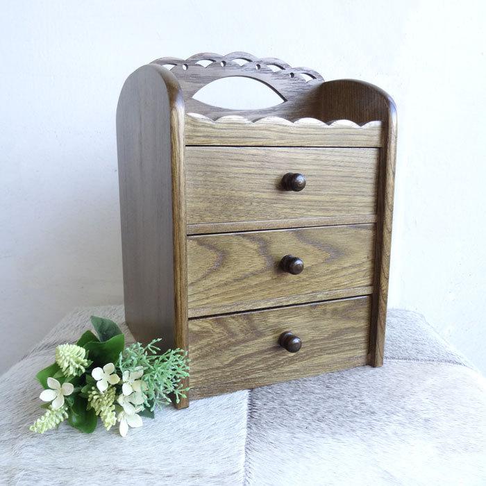 マルチチェスト コンパクト 卓上 チェスト 収納 木製 アンティーク