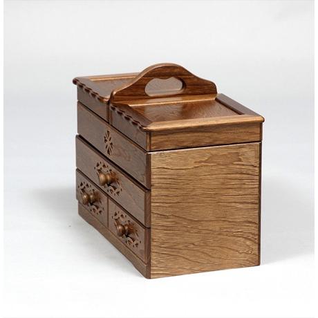 ウッドギャラリー樹 ソーイングボックス 裁縫箱 木製 北欧 3段 大容量