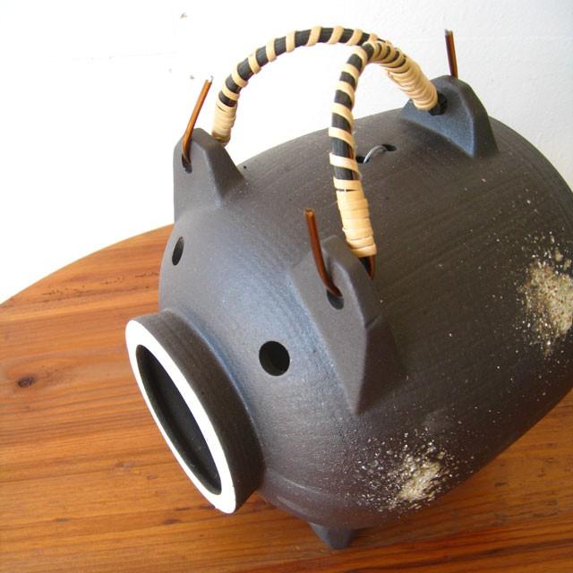 蚊遣り器 蚊やり 蚊取り線香ホルダー おしゃれ 信楽焼 ブタ 豚