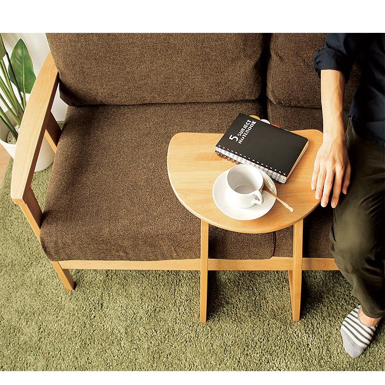 キツツキ　木製サイドテーブル2点セット サイドテーブル カラー2色 ナチュラル ブラウン 天然木アルダー